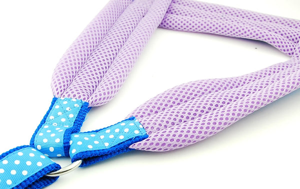 Polka Dot Dog Strap Harness and Leash Set