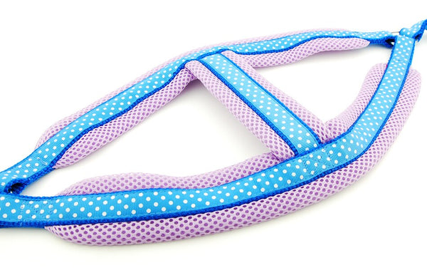 Polka Dot Dog Strap Harness and Leash Set