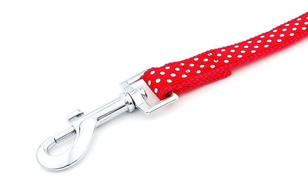 Polka Dot Dog Strap Harness and Leash Set