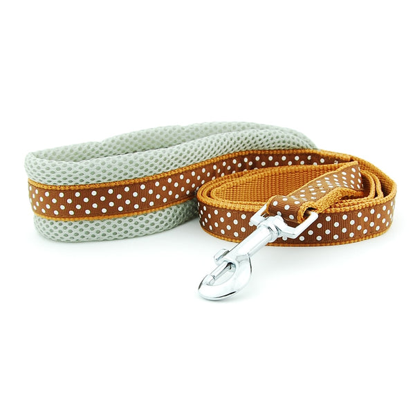 Polka Dot Dog Strap Harness and Leash Set