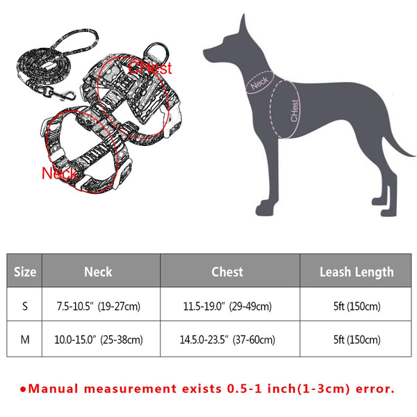 Adjustable Strap Dog Harness and Leash Set